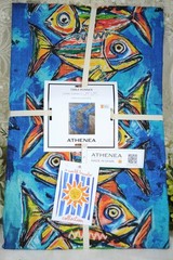 NEW SEALED GOREOUS FISH TABLE Runner 18 x 90 Coastal Art World Traveler SPAIN