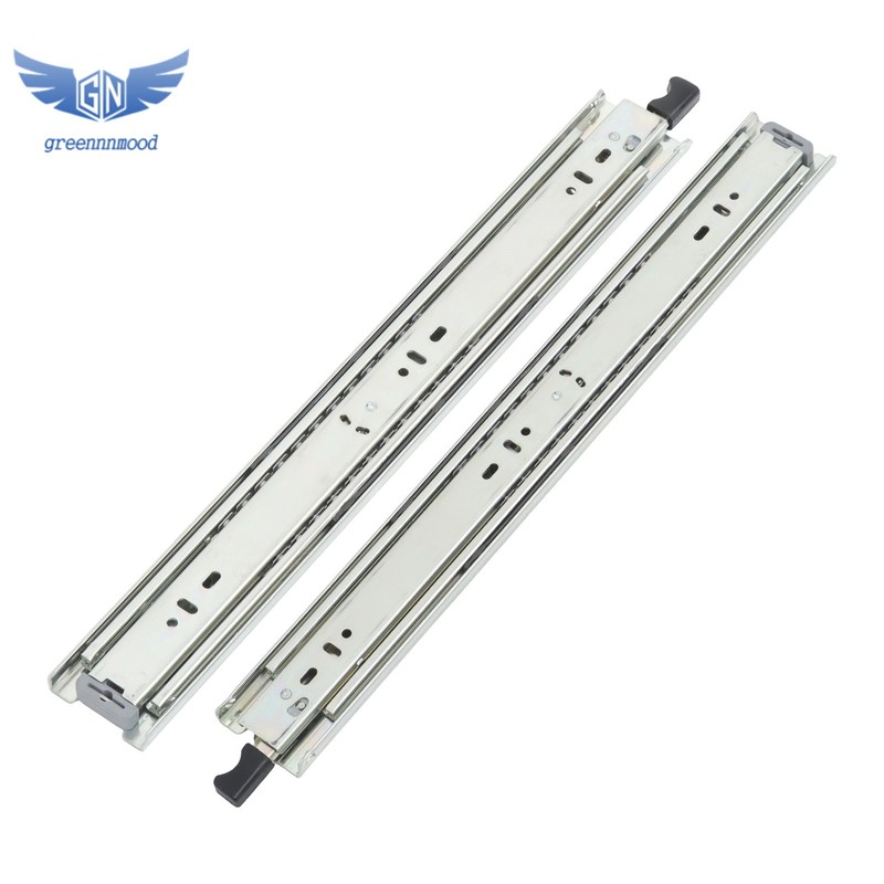 1 Pair Locking Drawer Slides 18 Inch Full Extension & Lock 150 lb Load Capacity gallery