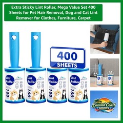 Travel-Friendly Lint Roller Set – 400 Sheets with Easy Tear Design for Pet Hair