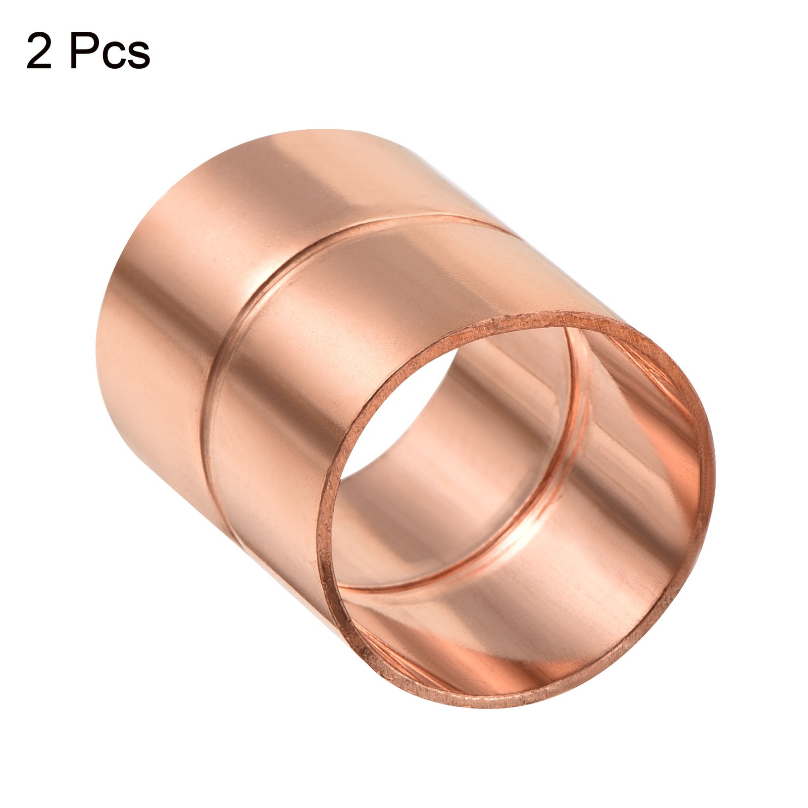 Straight Copper Coupling Fittings, 3/4 Inch ID Welding Joint, Pack of 2 gallery