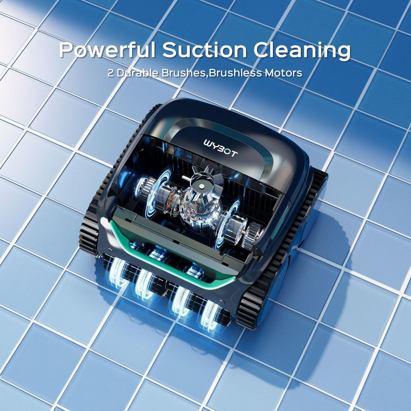 (2026 Upgrade) C2 Vision AI Camera Pool Vacuum for Inground Pools,Floor to Wate gallery