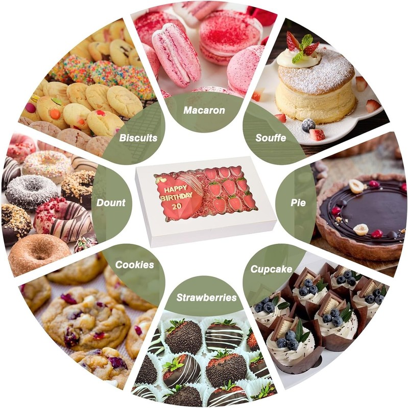 Large 30-Count Christmas Bakery Boxes - 14x10x2.5 Inch Dessert Packaging gallery