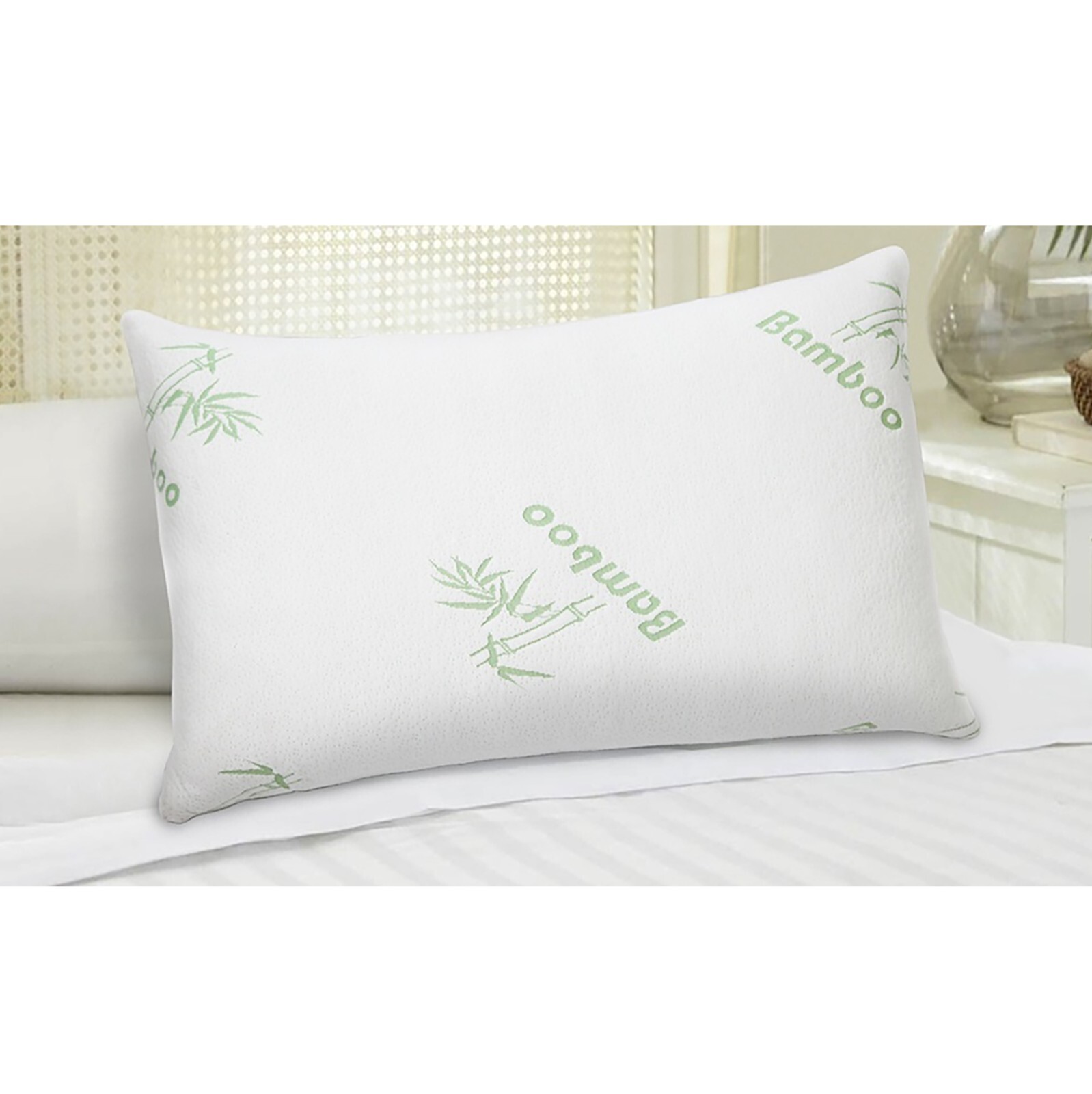 Queen Size Soft Plush Bamboo Memory Foam Support Pillow gallery