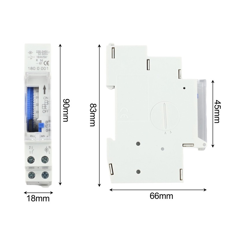 Timer Switch 180A Mechanical 15 Min Setting Rail Mount for 110 220VAC Systems gallery