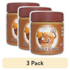 (3 pack) Crazy Go Nuts Walnut Butter – Maple, 9 oz (1-Pack) – Healthy Snacks
