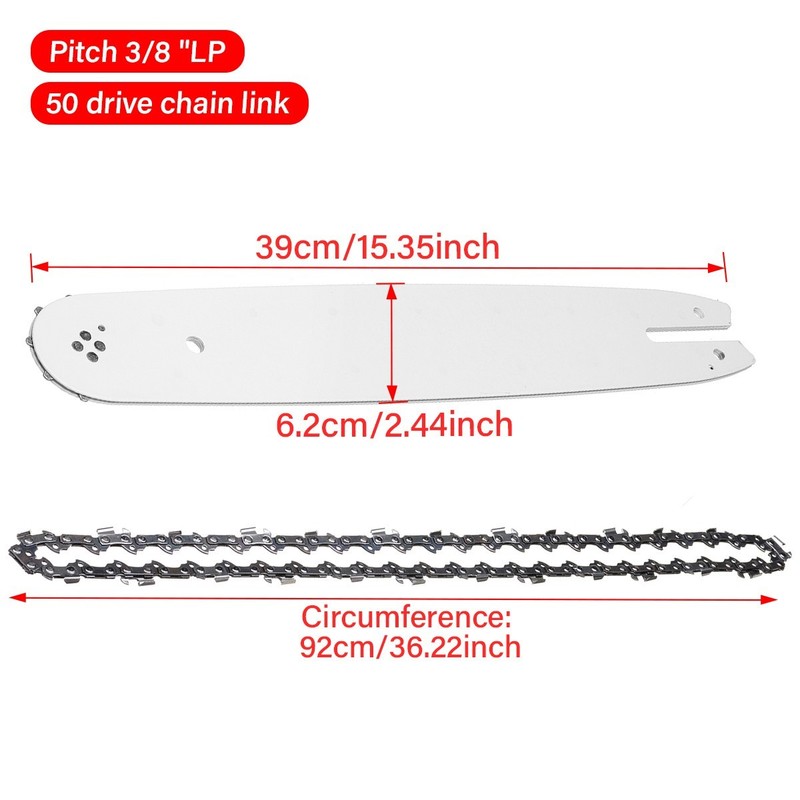 14 Inch Chainsaw Guide Bar & Chainsaw Chain Blade Set 3/8" 50 DL Drive Links gallery
