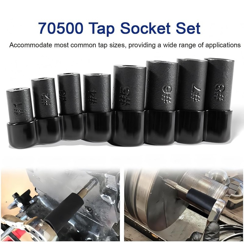 Tap Socket Set 70500 8 Piece Tap Sockets for 1/4 & 3/8 Drive Fits MCTI Standard gallery