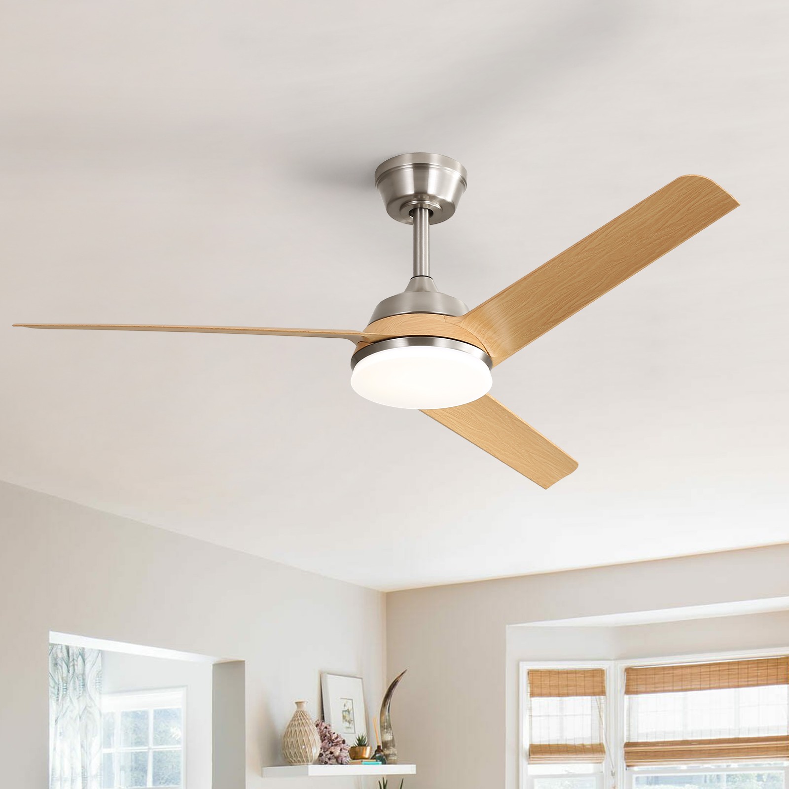 52 Inch Outdoor Ceiling Fans with Lights and Remote Quiet DC Motor for Bedroom gallery