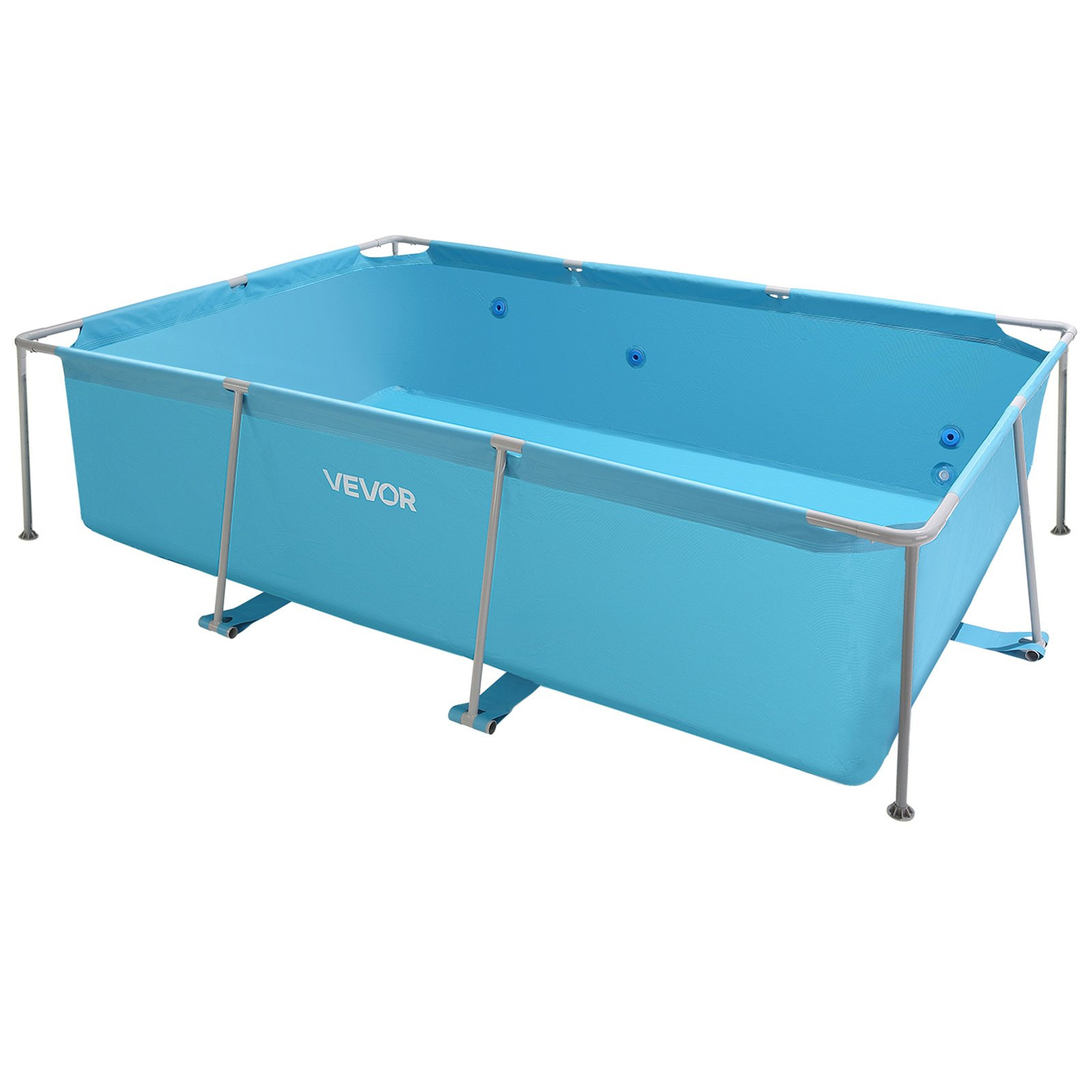 VEVOR 10ft x 6.5ft Rectangular Steel Frame Above Ground Swimming Pool Blue gallery