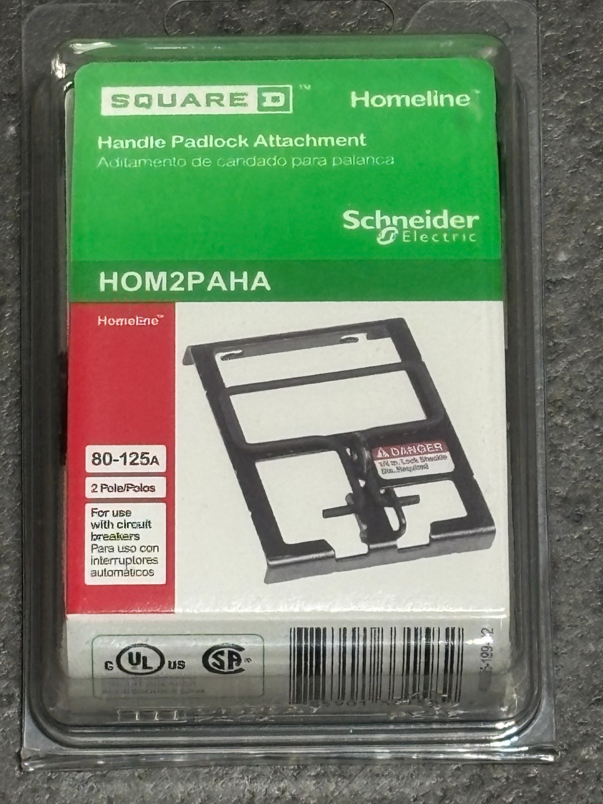 Homeline HOM2PAHA Handle Padlock Attachment For 80 to 125 Amp 2 Pole Breaker gallery