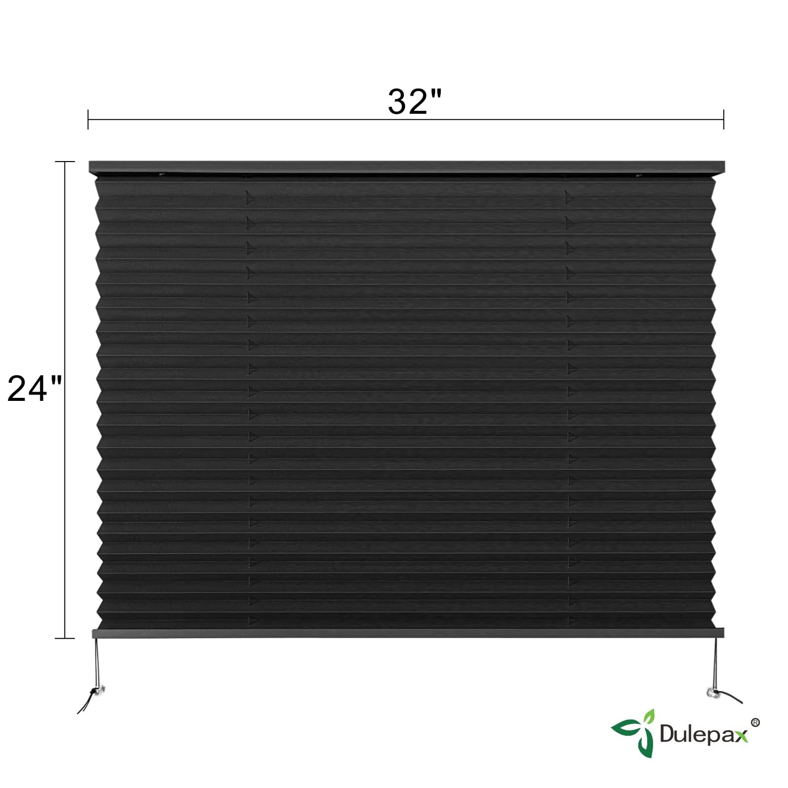 32" x 24" Black RV Pleated Shades - Window Blinds for Campers & Trailers gallery
