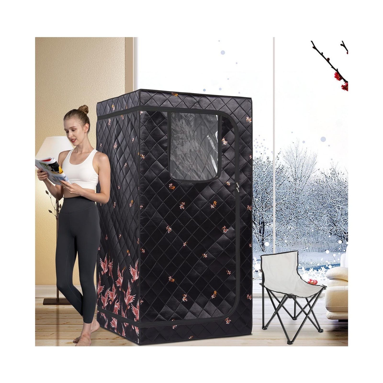 Full Size Portable Home Sauna Kit, 1 Person Far Infrared Sauna, Full Body Sau... gallery