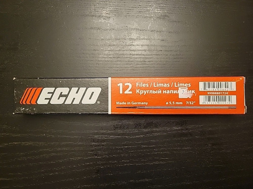 GENUINE ECHO CHAINSAW SHARPENING FILE 12-PACK 7/32 5.5 mm 99988801724