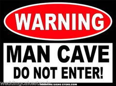 Do Not Enter Man Cave Funny Sticker Warning Sign Decal for Door or Window WS235