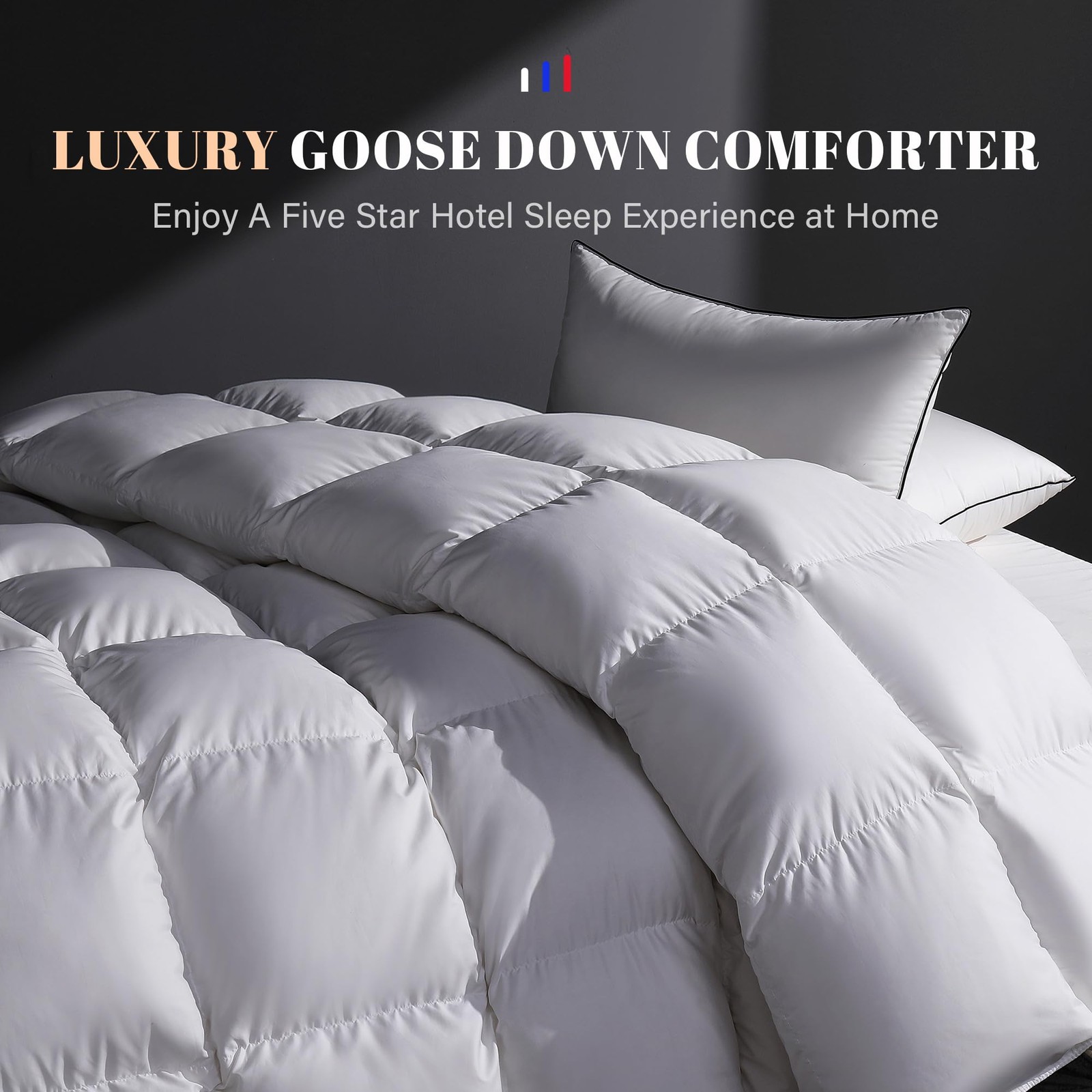 Comforter King Size 106 X 90 in Feather Down White All Season DOWNSTORIA Duvet gallery