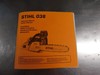 INSTRUCTION MANUAL FOR STIHL CHAIN SAW 038 BOX 2765 HH gallery