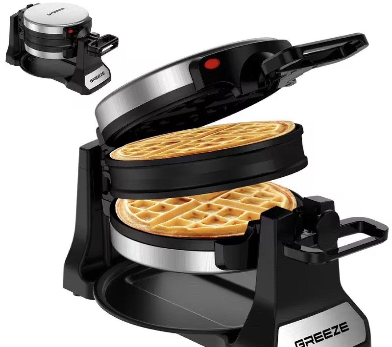 GREEZE Bosch HMT72M450 Rotating Waffle Maker Adjustable Browning Electric gallery