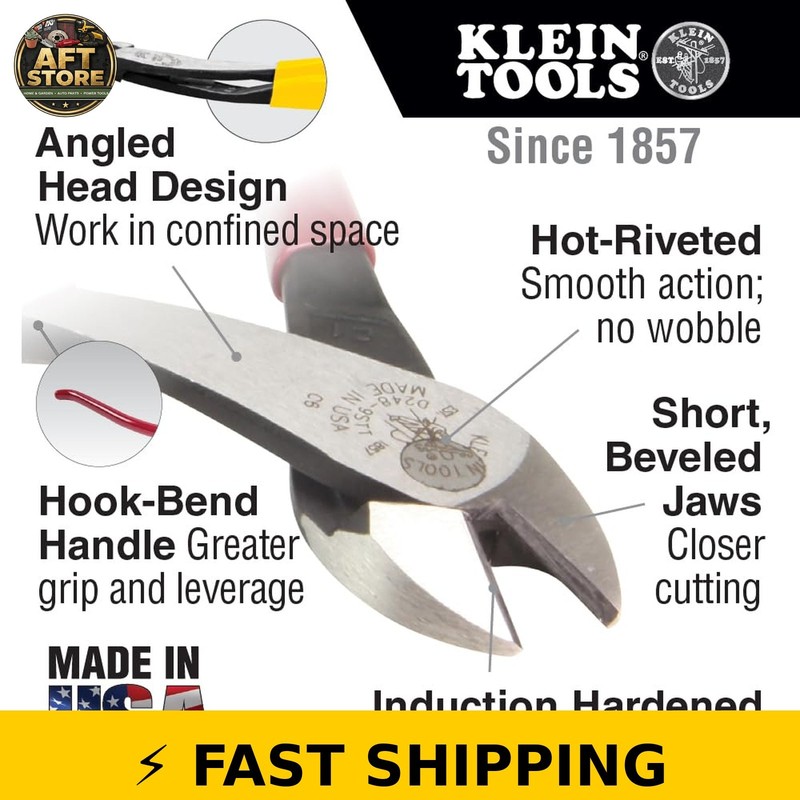 Klein Tools D248-9ST 9-Inch Diagonal Cutting Pliers - High Leverage Design gallery