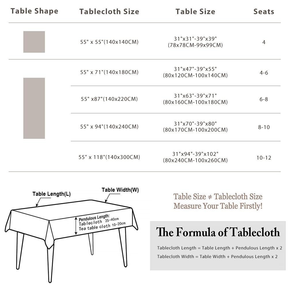 Pahajim Rectangular Cotton Linen Tablecloths Farmhouse Outdoor Table Cover gallery