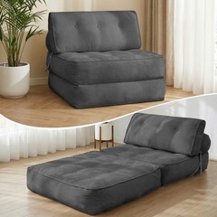 Folding Sofa Bed Convertible Floor Couch Sleeper Chair Compression with Zipper