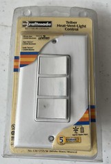 CRAFTMADE LEVITON Teiber Heat Vent Light Wall Control #CM-1755/W WHITE