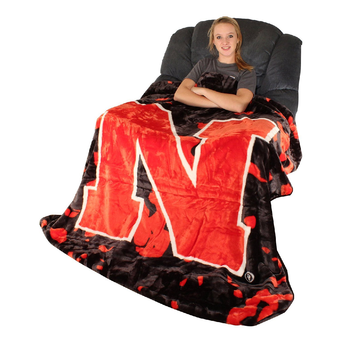 College Covers Everything Comfy Nebraska Cornhuskers Soft And Warm Huge Raschel gallery