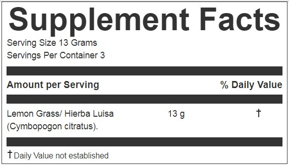 Hanan Peruvian Secrets Hierba Luisa Te Limon | 100% Natural Lemon Grass | 1.76oz gallery