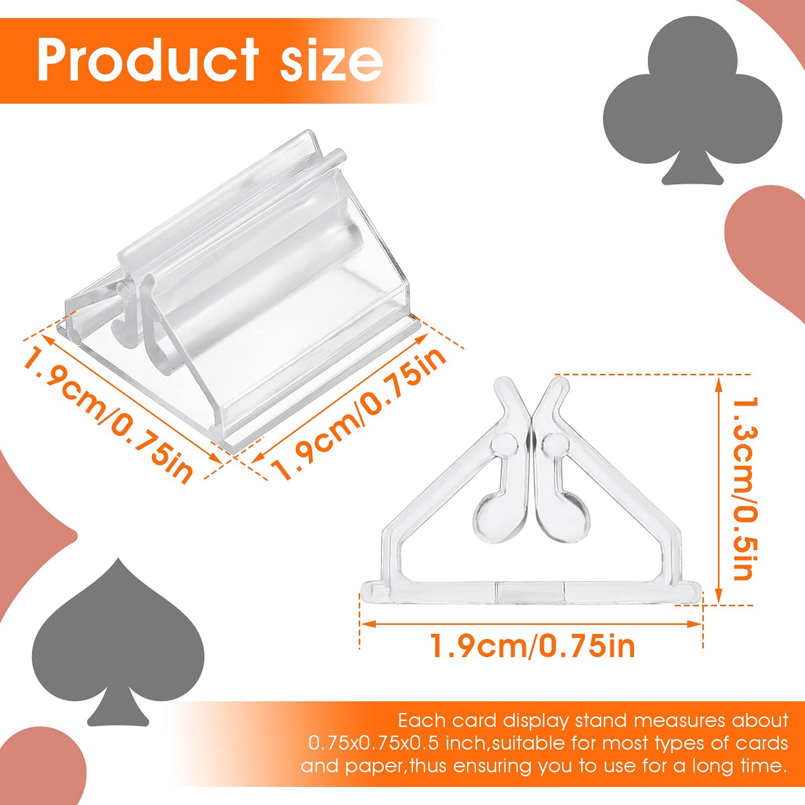 ASTER 24 PCS Acrylic Place Card 0.75 x x 0.5 inches, Transparent 24pcs gallery