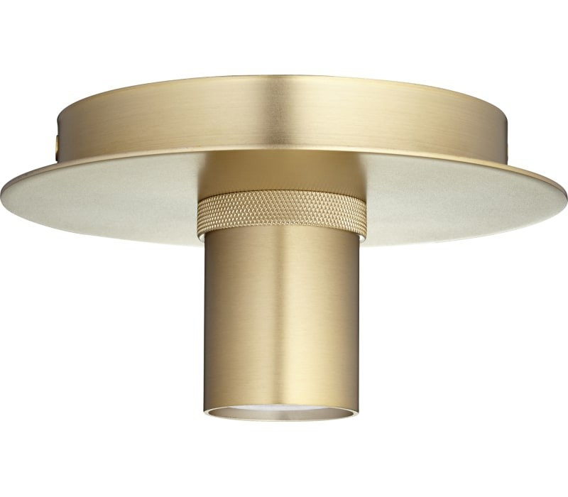 Quorum 322-80 Transitional One Light Ceiling Mount in Brass Finish, gallery