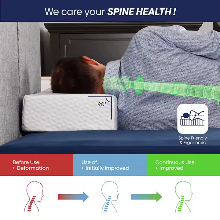 Memory Foam Cube Pillow for Side Sleepers ,Orthopedic Perfect for Side gallery