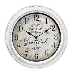 12″ Analog Wall Clock Quartz Movement Battery-Powered Inspirational Wall Clock