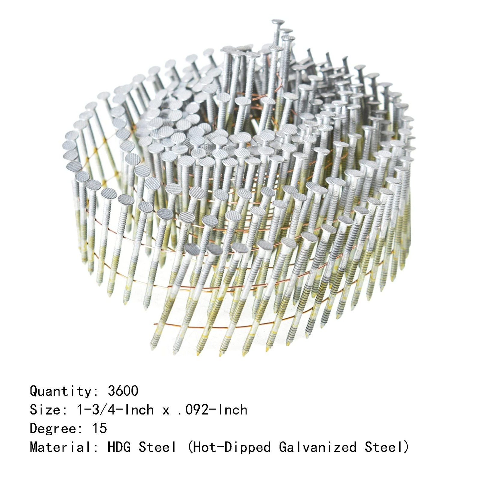 marddpair 1-3/4-Inch x .092-Inch Siding Nails 15-Degree Collated Wire Coil Fu... gallery