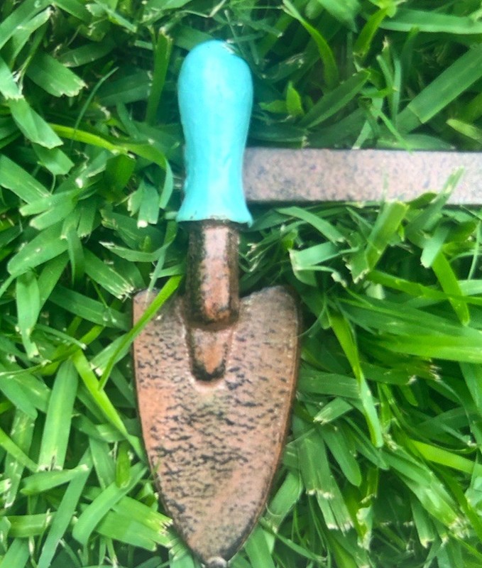 Decorative Garden Tools Hooks Cast Iron Turquoise Handles Excellent gallery