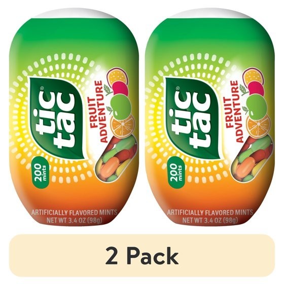2 pk,Tic Tac Fruit Adventure, On the Go Pocket Sized Mints,200 Pieces,3.4 oz. gallery