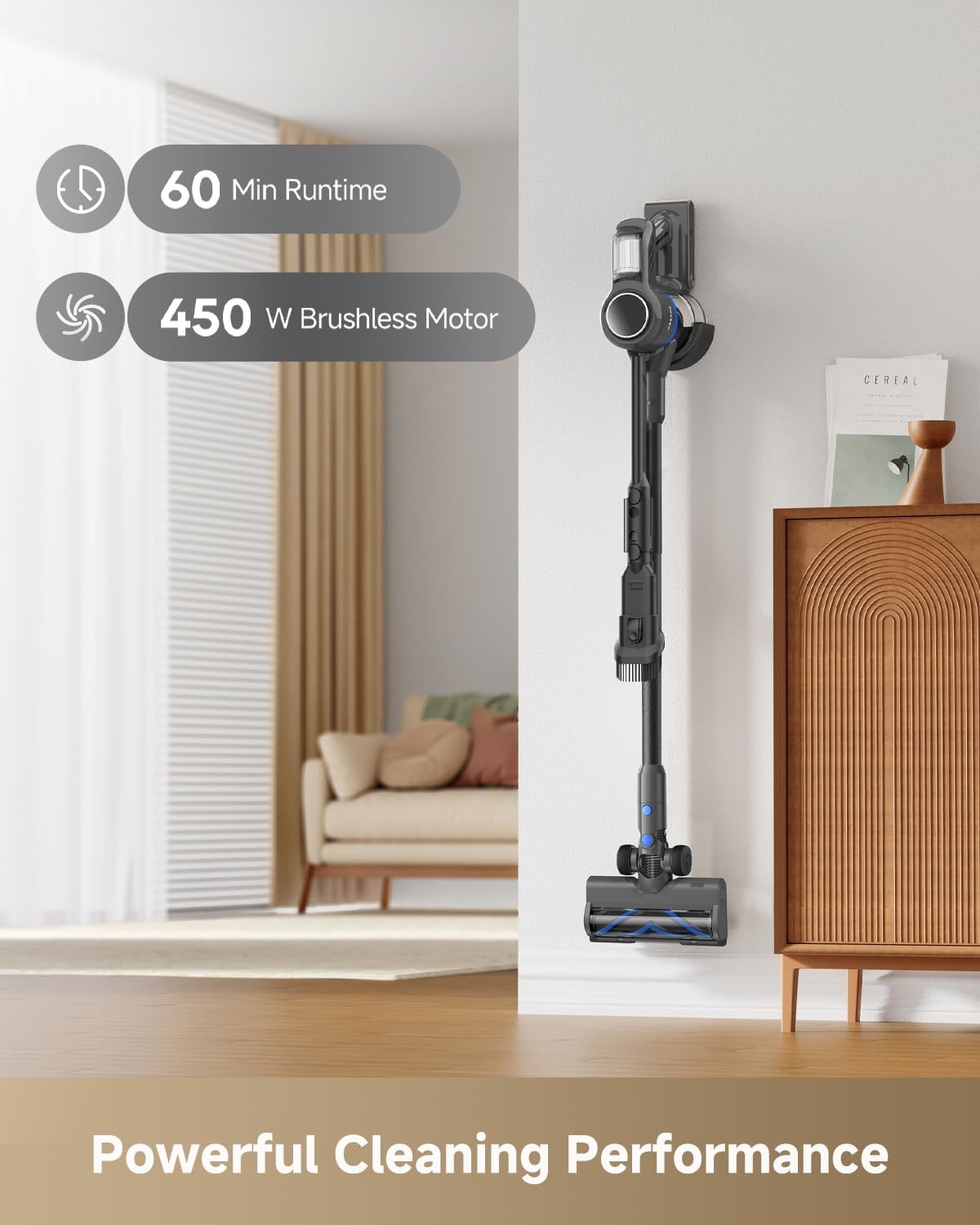 J30 Cordless Vacuum Cleaner,144AW Powerful Suction, 180° Folding Tube Cleans ... gallery