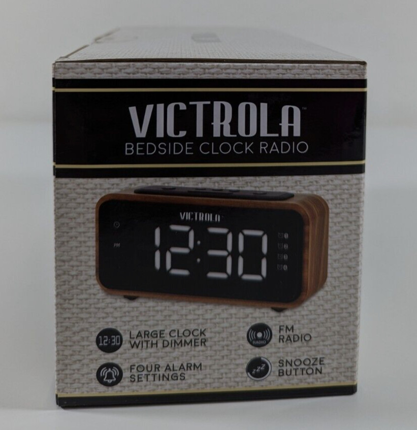 Victrola VC-250-MAH Bedside Clock FM Radio New gallery