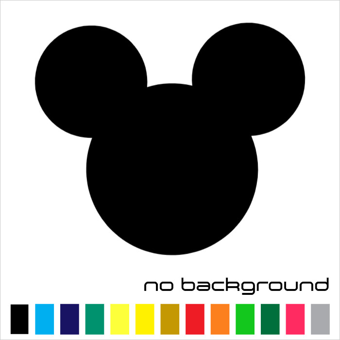 Mickey Mouse Disney Die-cut Vinyl Decal Sticker Logo Ears Shape gallery