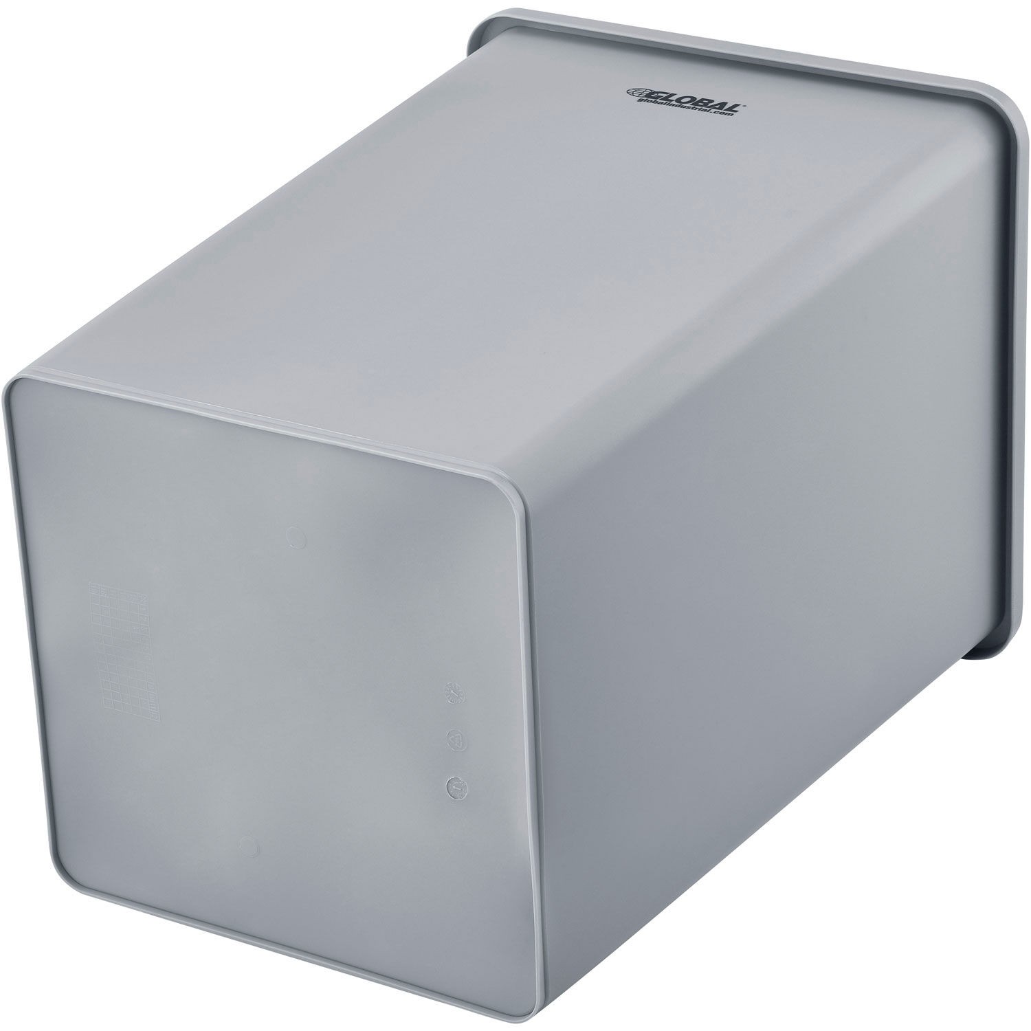 Global Industrial Square Plastic Garbage Can Gray 35 Gallon gallery