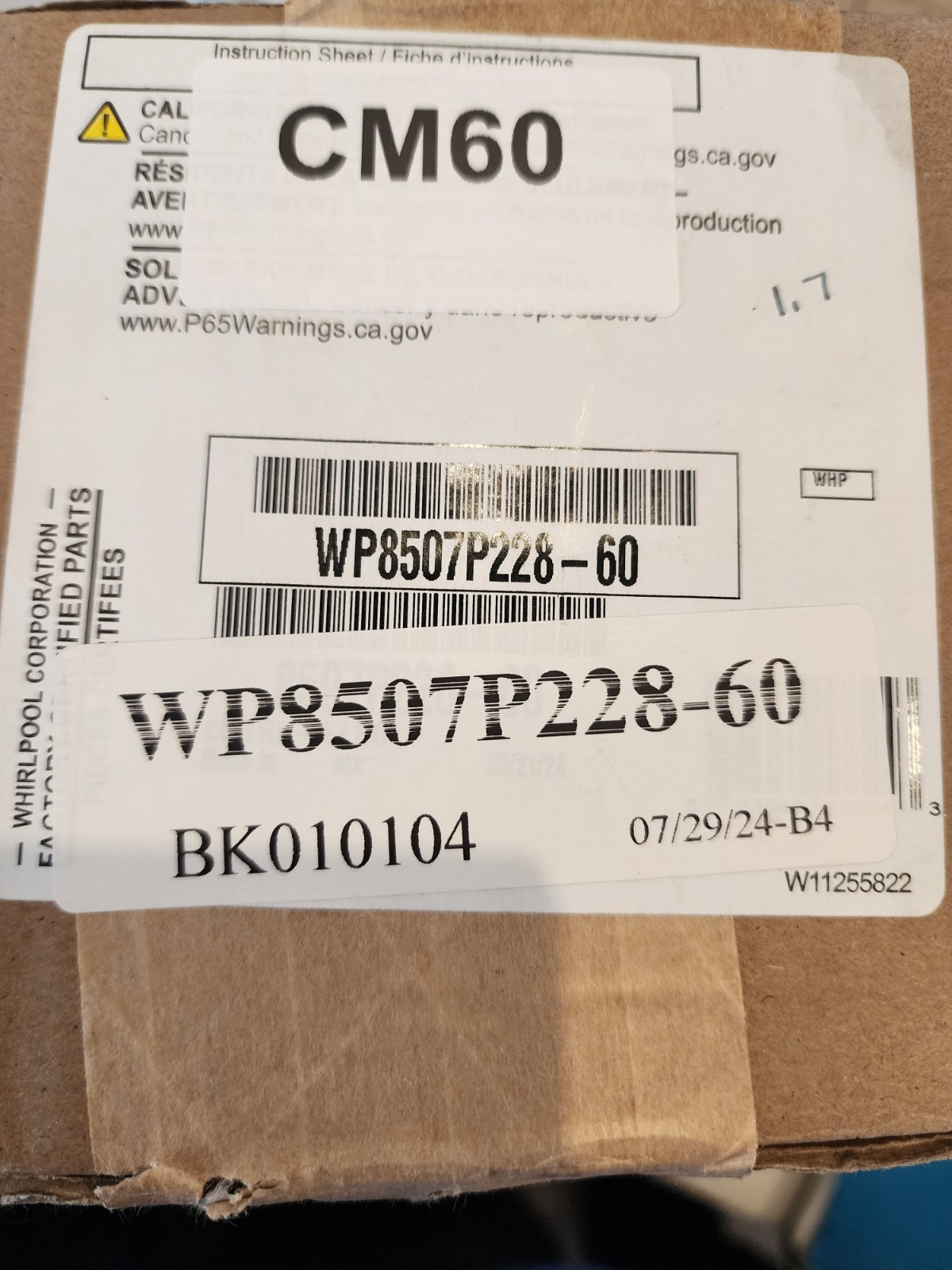 Brand new Whirlpool OEM Control Board Maytag WP8507P228-60 8507P228-60 gallery