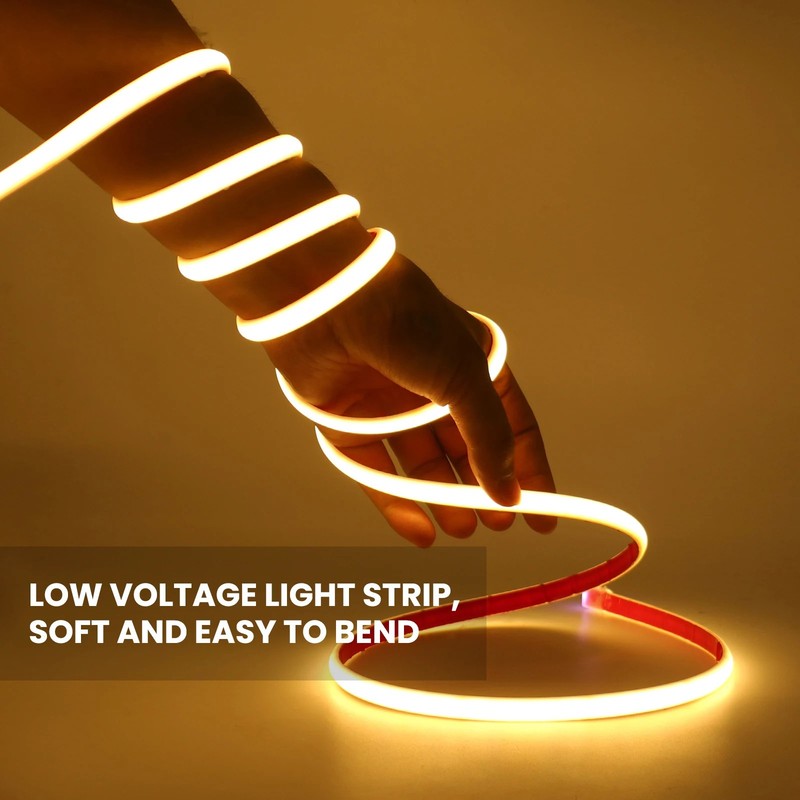 IP68 Waterproof COB LED Strip 320Leds/M DC 24V Flexible Car Boat Rope Light Tape gallery