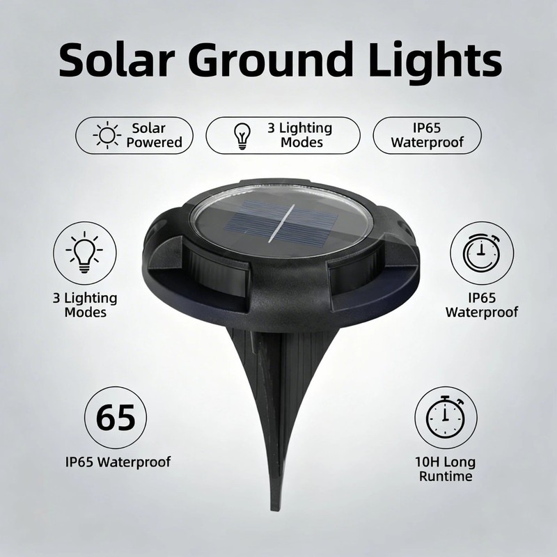Solar Buried Light Outdoor Waterproof For Garden Lawn And Balcony Decoration Use gallery