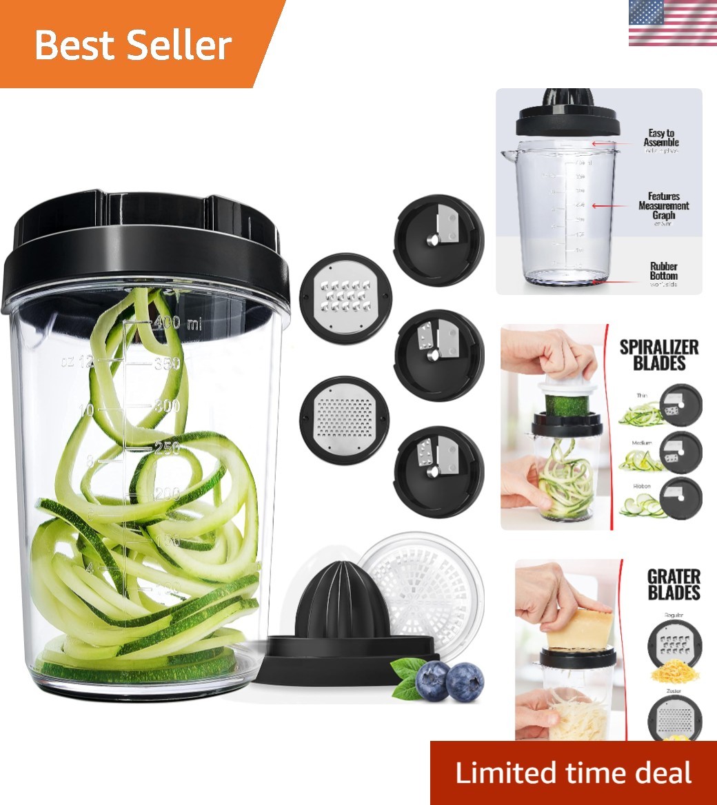 Mandoline Slicer Spiralizer & Vegetable Slicer, Zucchini Noodle Maker, Onion ... gallery