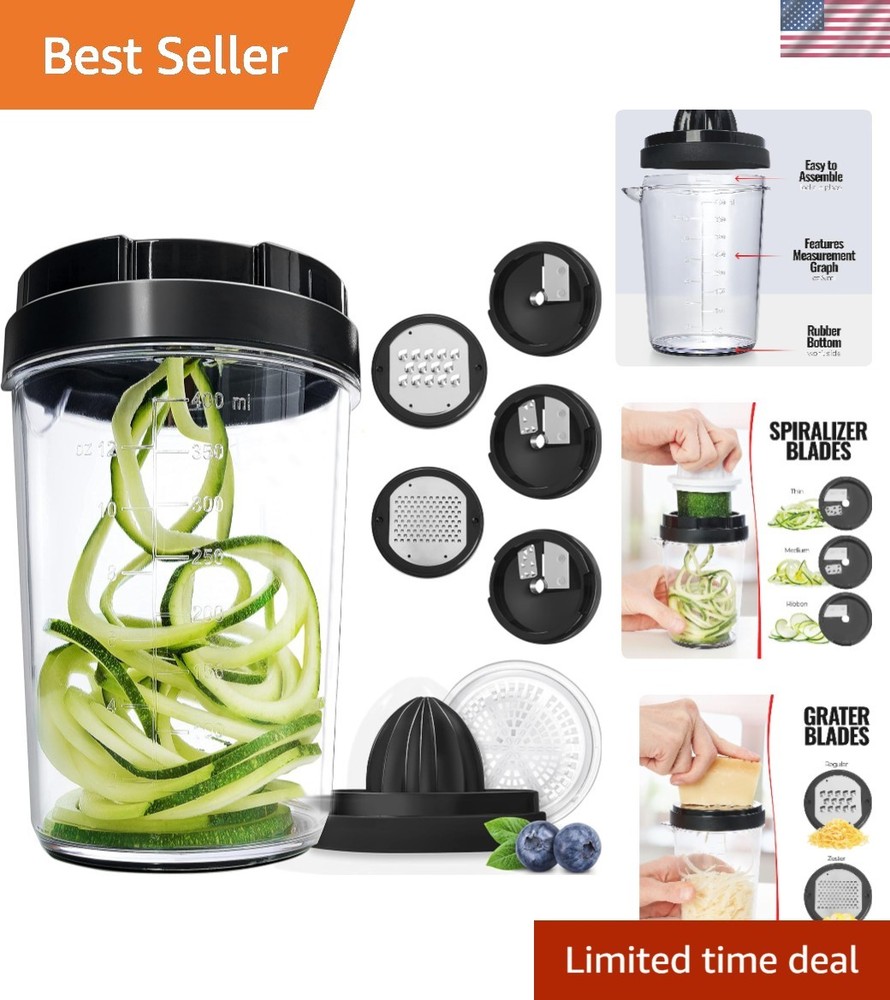 Mandoline Slicer Spiralizer & Vegetable Slicer, Zucchini Noodle Maker, Onion ...