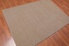4'7" x 6’7" Handmade Loop & cut Pile 100% Wool Area rug Modern Tan gallery