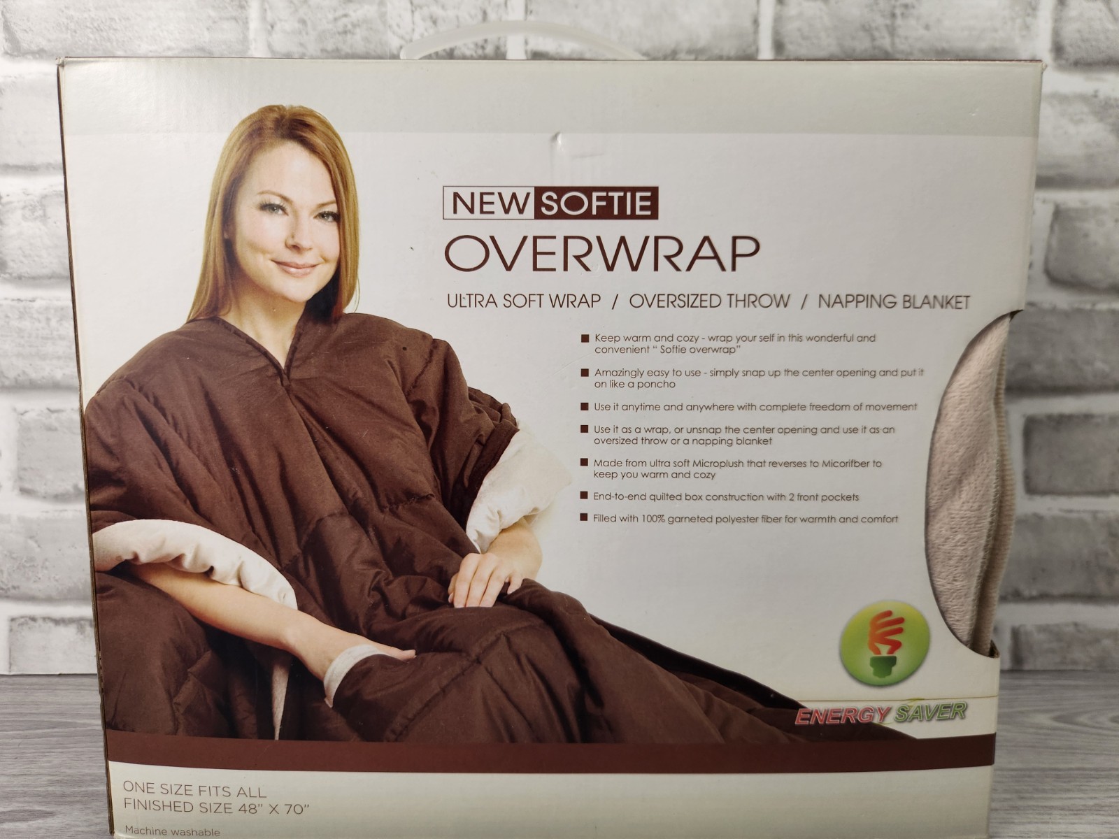 New Softie Ultra Soft Over Wrap / Throw / Napping Blanket 48" x 70" Tan Brown gallery