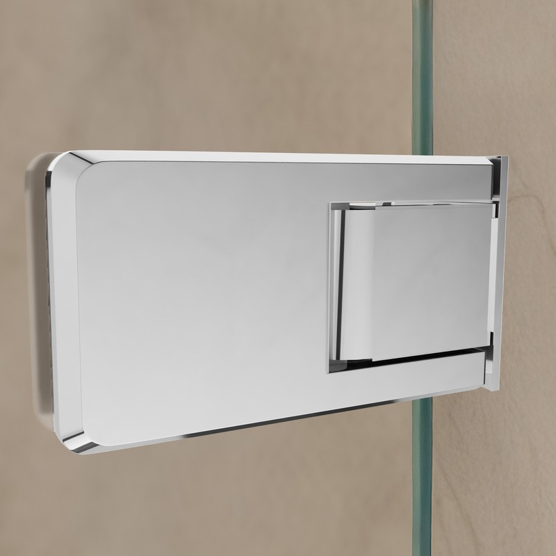 Wall Mount Hinge With Offset Back Plate Type Polished Chrome Finish gallery