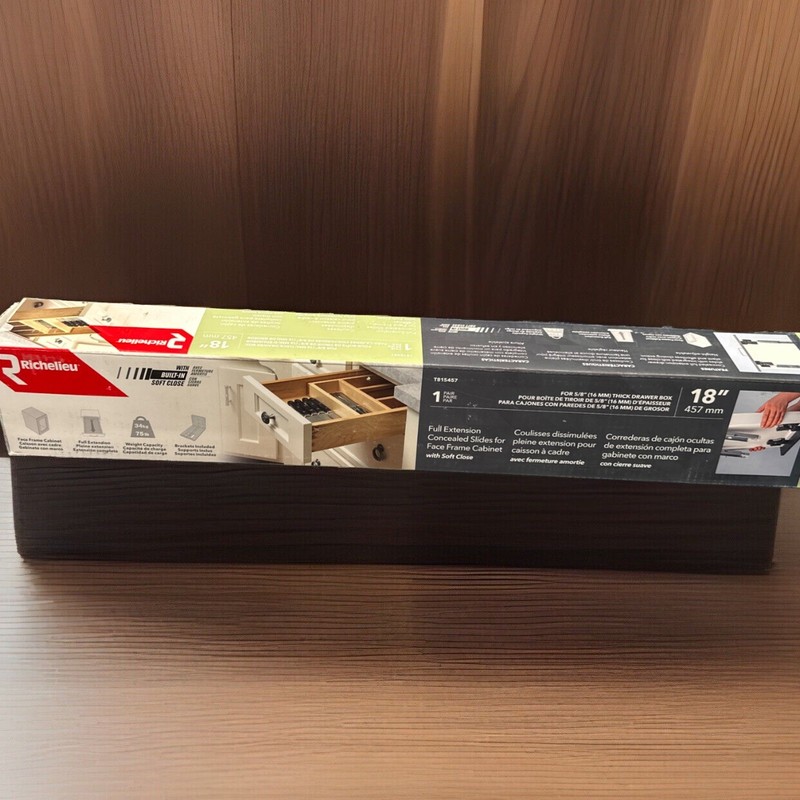 Richelieu Full Extension Concealed Undermount Soft Close Drawer Slides 18inch gallery