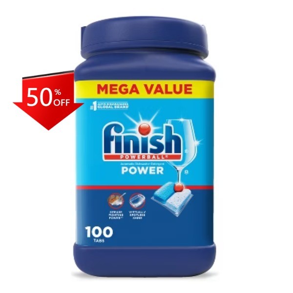 Finish Power Dishwasher Detergent Tablets - 100ct gallery