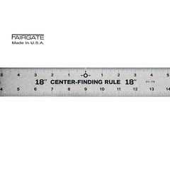 Fairgate 18″ Center Finding Ruler, 1-3/4″ Wide, 23-118 Made In USA