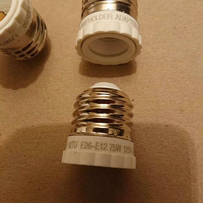 5 pcs Light Bulb Socket Adapter Medium Base E26 to Candelabra E12 Screw Reducer gallery